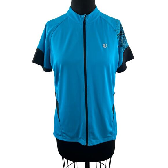 Pearl Izumi Select Blue Cycling Shirt Full Zip Short Slv Sweat Wicking Size XL - Picture 1 of 9